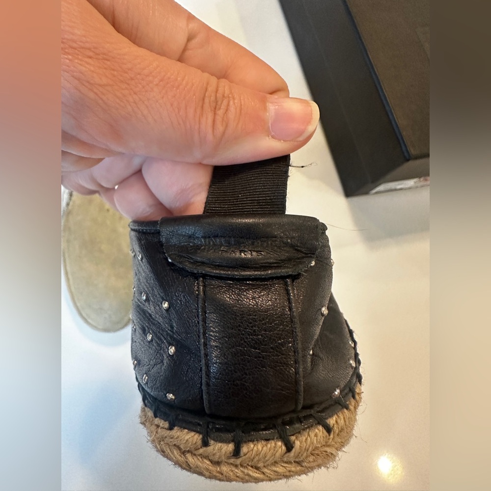 Saint Laurent Black Studded Flats - Picture 4 of 6